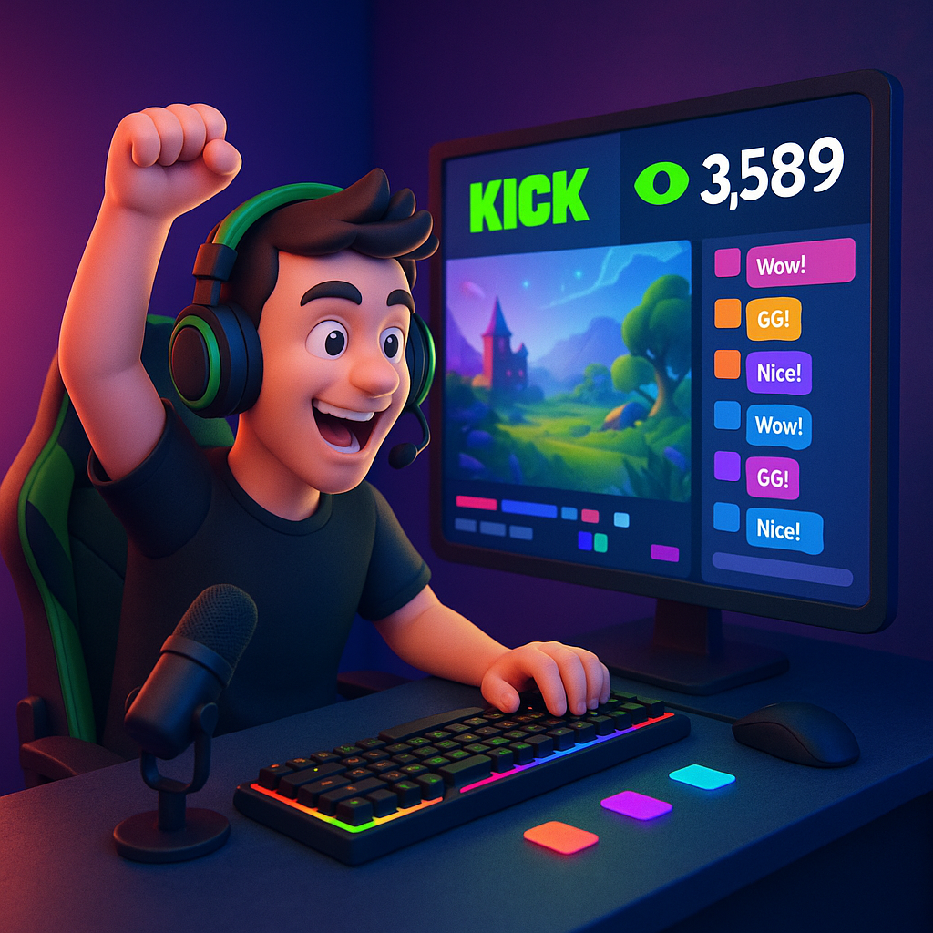 Накрутка зрителей Kick — быстро и безопасно